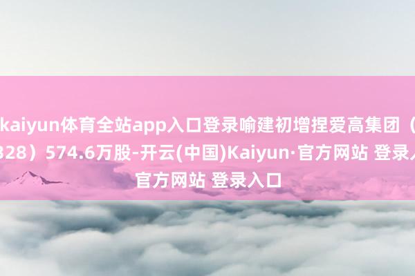 kaiyun体育全站app入口登录喻建初增捏爱高集团(00328)574.6万股-开云(中国)Kaiyun·官方网站 登录入口